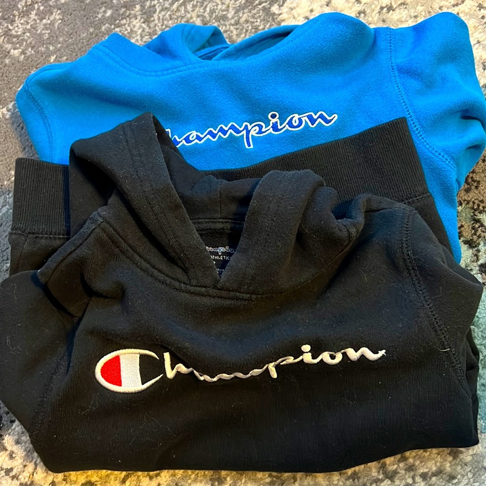 Champions hoodies size 7 boy